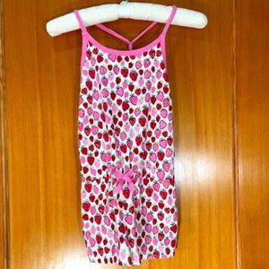 Hatley Girls Strawberry Romper Sz 8
